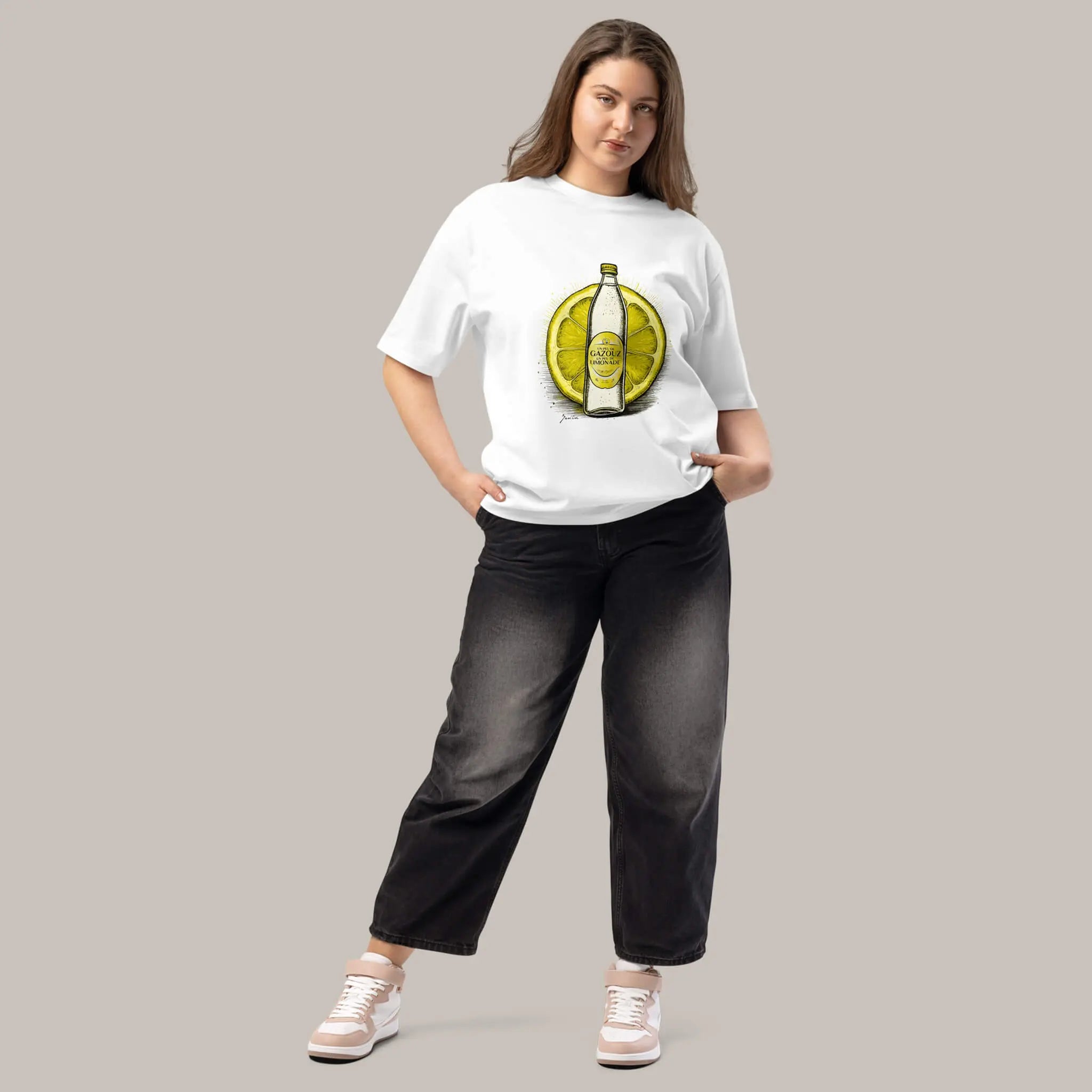 Gazouz- oversized heavyweight t-shirt 7anin
